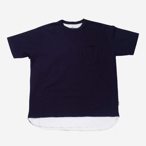 Boysnextdoor 深藍色假兩件口袋T-shirt
